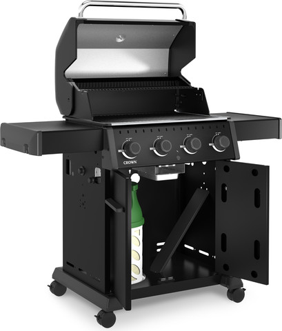 גריל גז 4 מבערים Crown 420 40,000 BTU שחור מבית המותג הקנדי Broil King