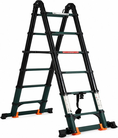 סולם ARMY פרימיום טלסקופי כפול – 4.4 מטר – מותג TELESCOPIC