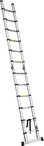 סולם אלומיניום טלסקופי כפול 4.4 מטרים – מותג TELESCOPIC