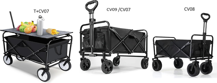 עגלת קמפינג מתקפלת לים ולשטח CV09 בנפח 150 ליטר