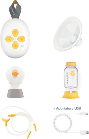 משאבת חלב חשמלית חד צדדית עם סוללה נטענת (USB) לשימוש יומיומי בבית או בדרכים.