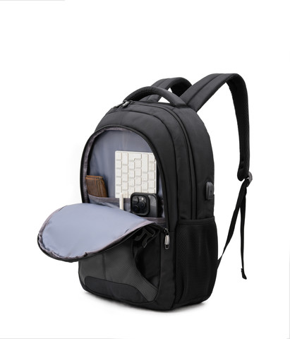 תיק גב איכותי למחשב נייד 17" עם חיבור  USB