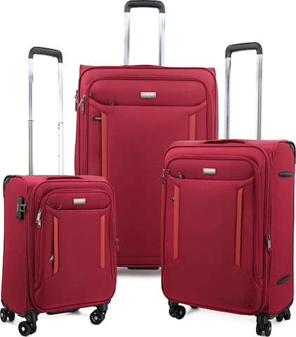 סט מזוודות בד קלות משקל 19″24″28 דגם Pheonix מבית FERRINI