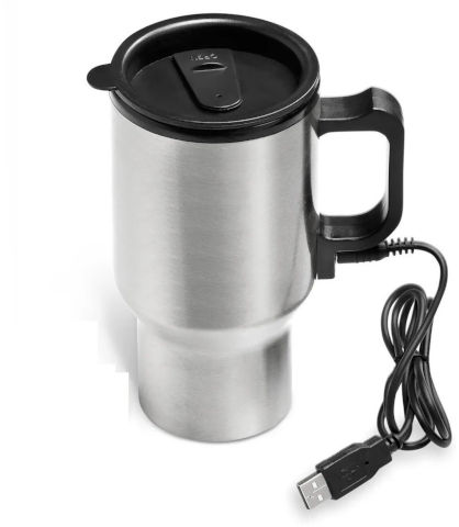 כוס תרמית 450 מ"ל חיבור USB