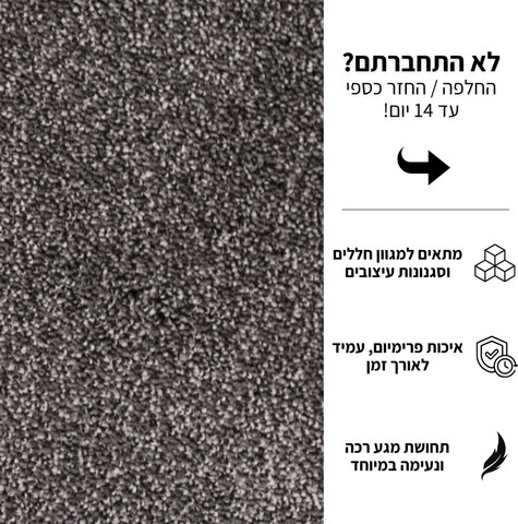 שטיח בלגי בעיצוב חלק עם מראה אלגנטי - דגם מאוריציוס 3 במידה 290*200 ס"מ