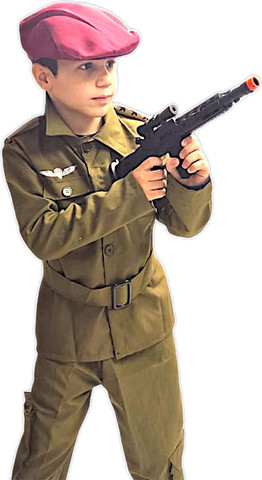 תחפושת חייל צנחנים ישראלי לילדים דרגת משנה לאלוף