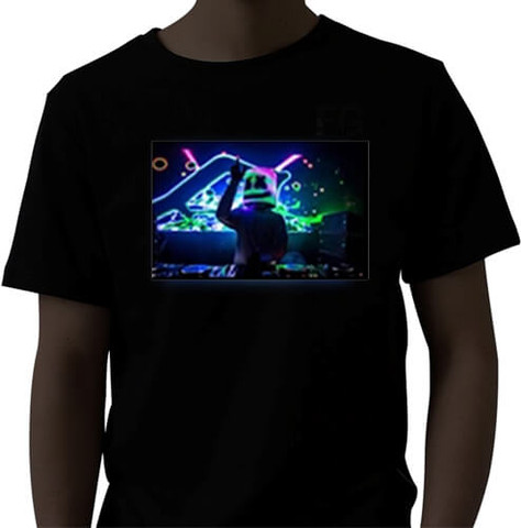 חולצה אקולייזר מרשמלו Lighting LED Shirt - דגם DJ מרשמלו