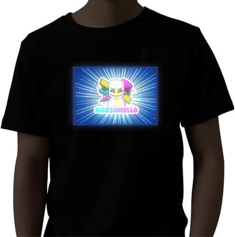 חולצה אקולייזר די ג'י מרשמלו Lighting LED Shirt -  דגם מרשמלו