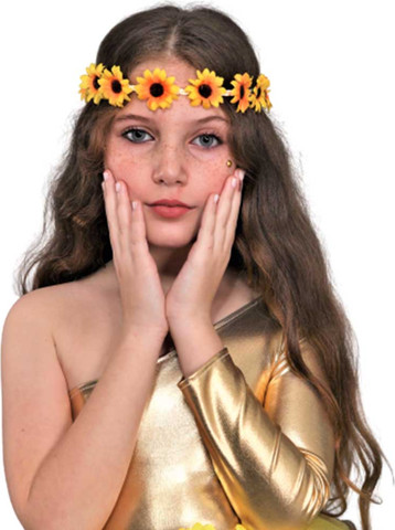 כתר פרחים חמנייה מעוצב