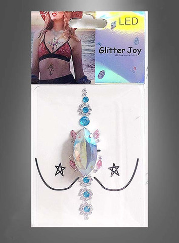 מדבקות אבנים עם אורות להדבקה על הגוף