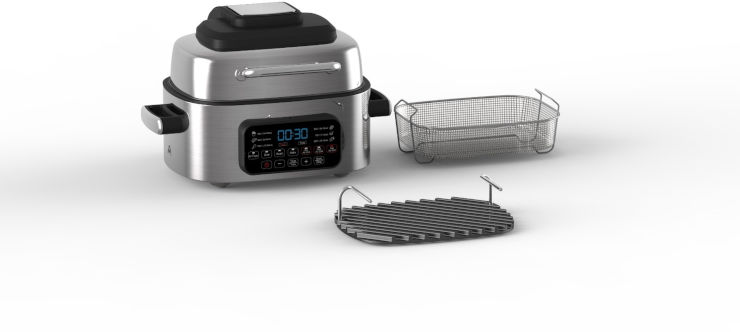 מולטי גריל 6 ליטר – SMOKLESS GRILL – בעל 7 תוכניות בישול! מבית XENON