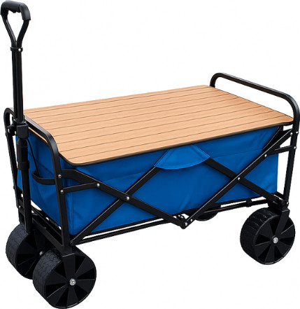 עגלת קמפינג כולל שולחן מתכת מתקפל דגם TrailMate