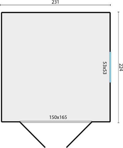 מחסן עץ 2.24X2.31 Hugo מטר Tuindeco
