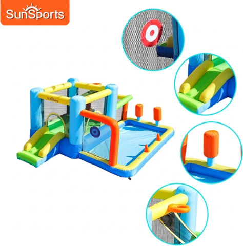 מתקן קפיצה מתנפח עם מגלשה דגם 92093T