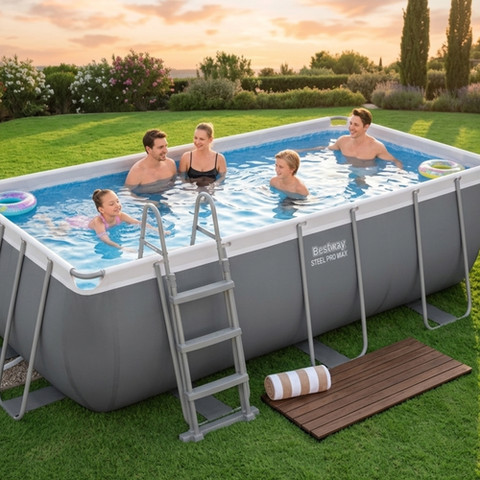 בריכת שחייה מלבנית דגם 56457 4.12×2.01 BestWay