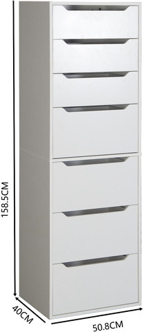 ארון מגירות גבוה 7 מגירות דגם סימון