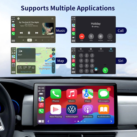 מתאם אלחוטי לרכב 2 ב-1 | CarPlay ו-Android Auto אוניברסלי לרכב