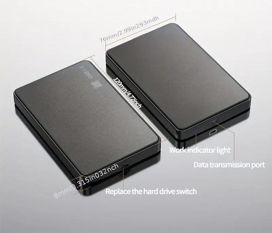 כונן SSD חיצוני נייד 500GB | מהיר, קומפקטי ועמיד לגיבוי ואחסון נתונים