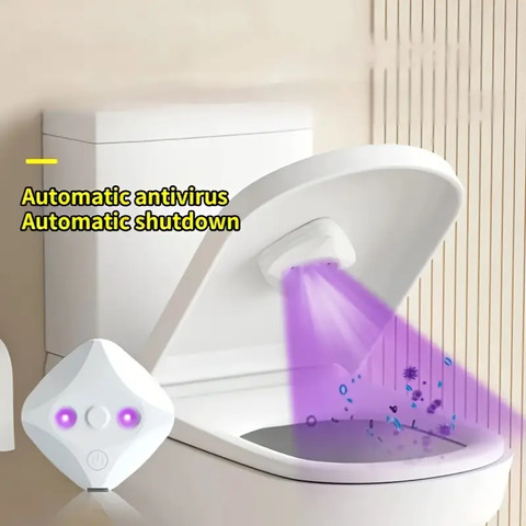 מכשיר ניקוי והיגיינה אוטומטי לשירותים ונורת חימום חכמה UV-C