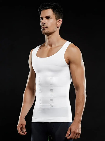 גופיית חיטוב לגברים Compression Shaper – חולצת ספורט מחטבת לתמיכה ביציבה, עיצוב הבטן והידוק החזה מידה XL