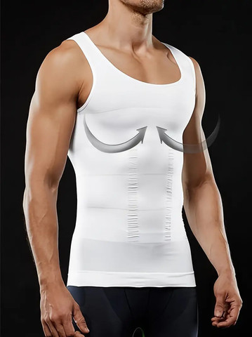 גופיית חיטוב לגברים Compression Shaper – חולצת ספורט מחטבת לתמיכה ביציבה, עיצוב הבטן והידוק החזה מידה XL