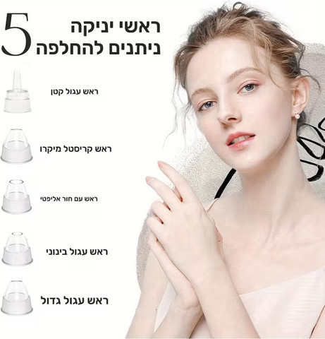 חווית טיפוח מקצועית: מכשיר מתקדם לניקוי נקבוביות והסרת ראשים שחורים