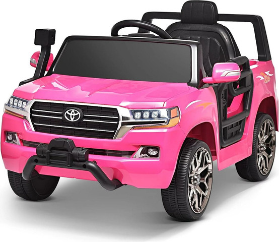 ג’יפ ממונע לילדים 12V Toyota Land Cruiser ורוד