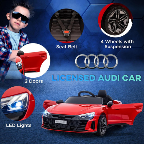מכונית ממונעת  AUDI  ספורט   E-Tron 24V   GT   -צבע אדום