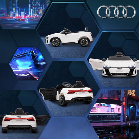 מכונית ממונעת AUDI ספורט E-Tron 24V GT -צבע  לבן