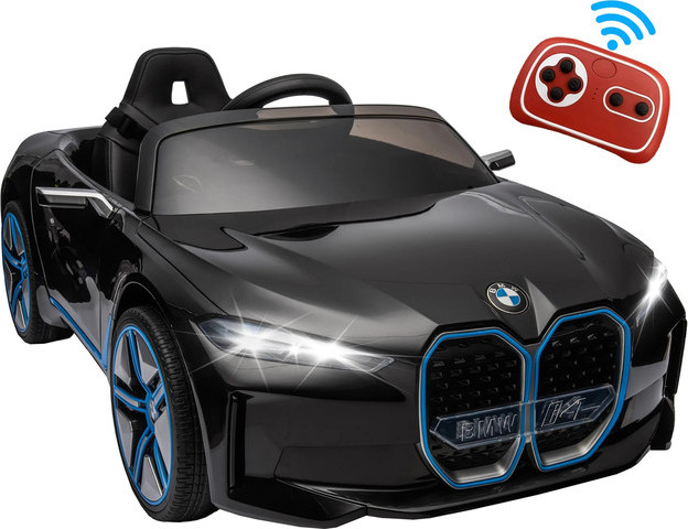 רכב ממונע לילדים BMW 14I  12 V עם מושבי עור צבע שחור