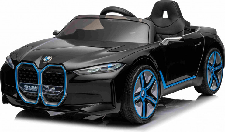 רכב ממונע לילדים BMW 14I  12 V עם מושבי עור צבע שחור