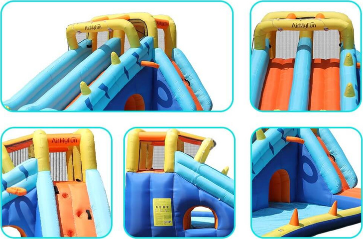 מתקן קפיצה מתנפח כולל 2 מגלשות  דגם נחש 83050