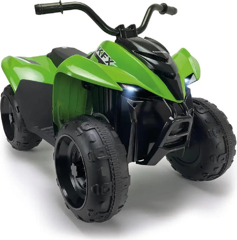 טרקטורון Kawasaki 12V עוצמתי של מותג העולמי INJUSA תוצרת ספרד צבע ירוק