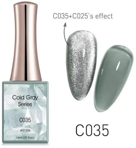 לק ג’ל COLD GRAY גוון C035