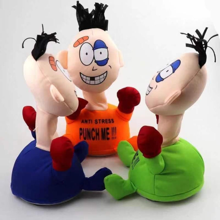 בובת שחרור לחצים להצמדה לשולחן - !PUNCH ME