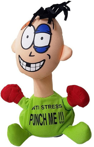 בובת שחרור לחצים להצמדה לשולחן - !PUNCH ME