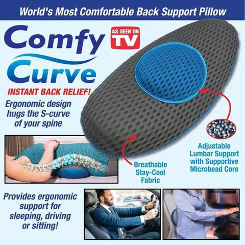 כרית ארגונומית לגב תחתון בשינה/ישיבה - Comfy Curve