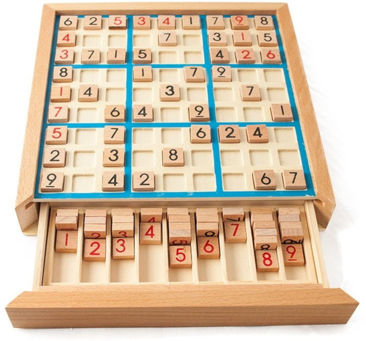 משחק סודוקו יוקרתי, עשוי מעץ אלון