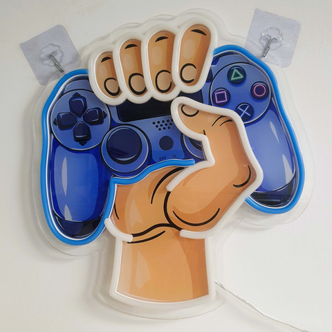 מנורת ניאון USB ג’ויסטיק, לעיצוב ואווירה – Neon Joystick