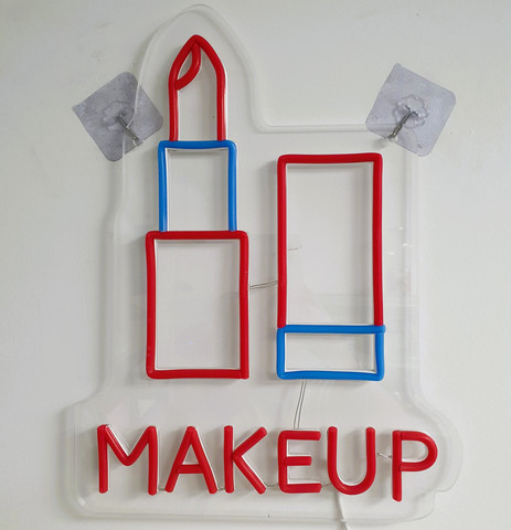 מנורת ניאון USB פינת איפור, לעיצוב ואווירה – Neon MAKEUP