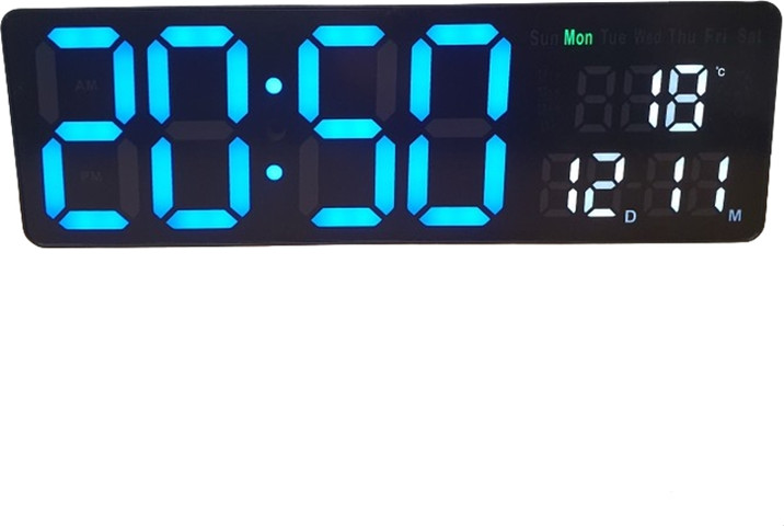 שעון שולחני / קיר LED דיגיטלי USB – עם תצוגת יום, תאריך וטמפ’