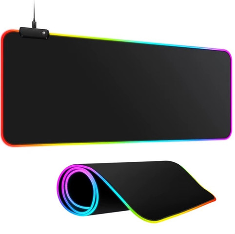משטח / פד לעכבר ולמקלדת עם תאורת RGB לד – 80×30 ס”מ