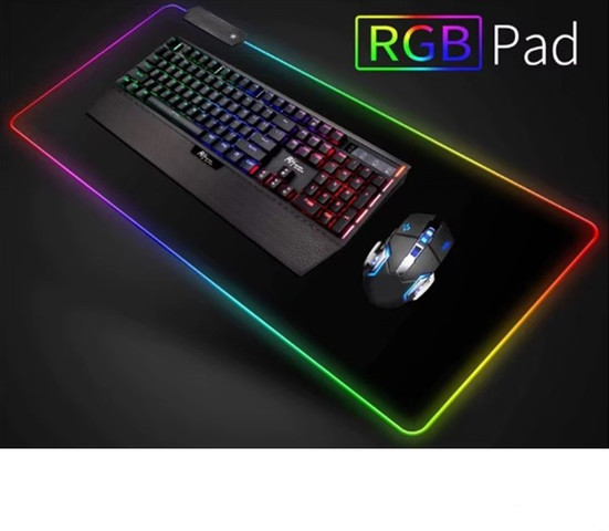 משטח / פד לעכבר ולמקלדת עם תאורת RGB לד – 80×30 ס”מ