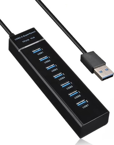 מפצל USB עם 7 יציאות מהירות – Hub USB 3.0