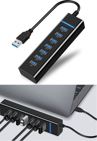 מפצל USB עם 7 יציאות מהירות – Hub USB 3.0