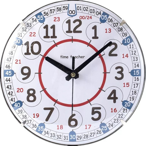 שעון “זמן ללמוד” – שעון קיר לימודי לקריאת השעה – Time Teacher