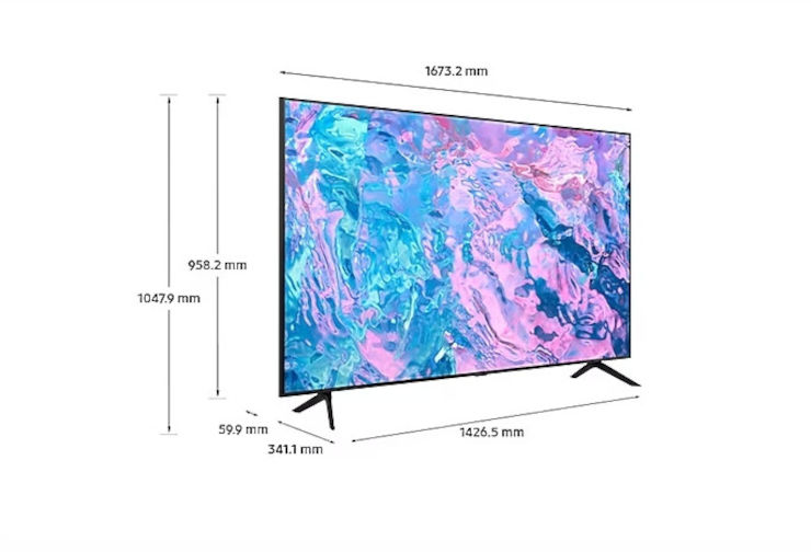 טלוויזיה חכמה 75" דגם Samsung 75CU7100 Crystal Processor smart 4K
