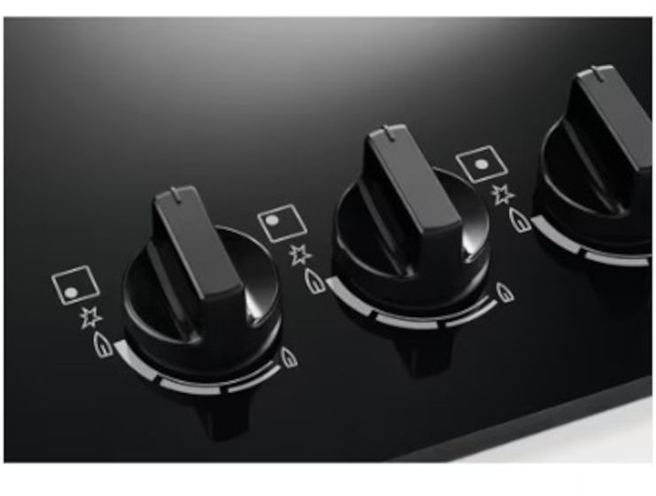 ‏כיריים גז 60 ס"מ זכוכית שחורה 4 להבות Zanussi ZGO68420BA