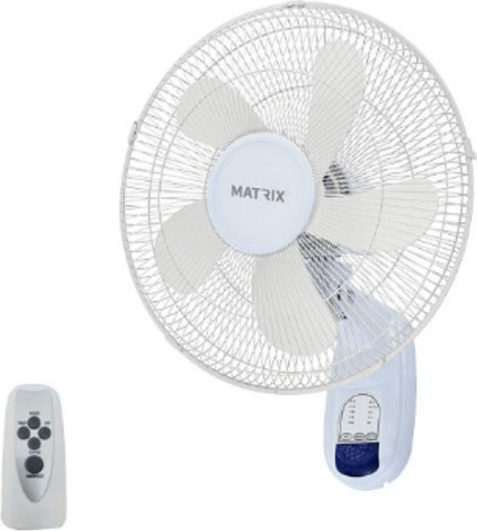 מאוורר "16 תליה עם שלט MATRIX דגם MX-WFAN16-55W-WH-RC