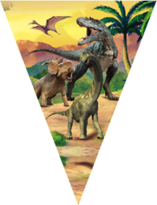 שרשרת דגלים דינוזאור